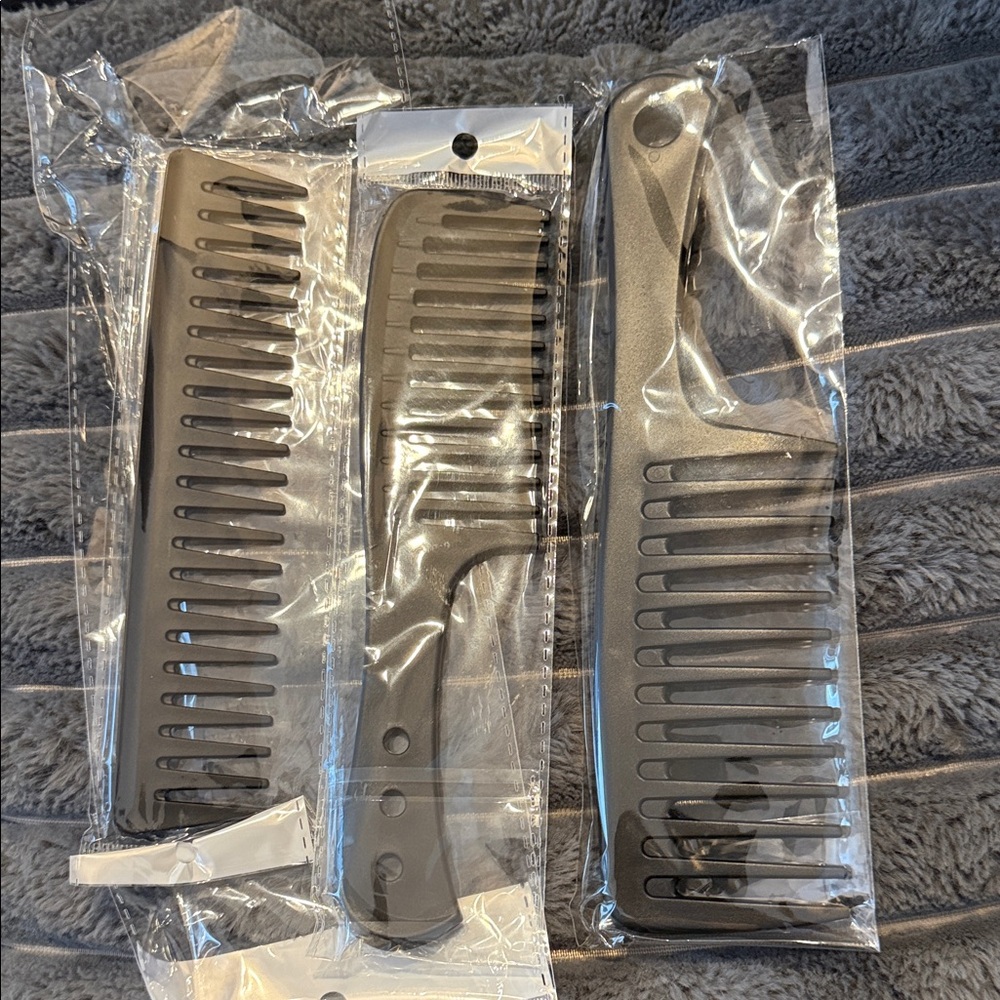 Black Hair Comb Set for Women